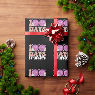 100 Days Smarter Disco Ball 100th Day Of School Wrapping Paper