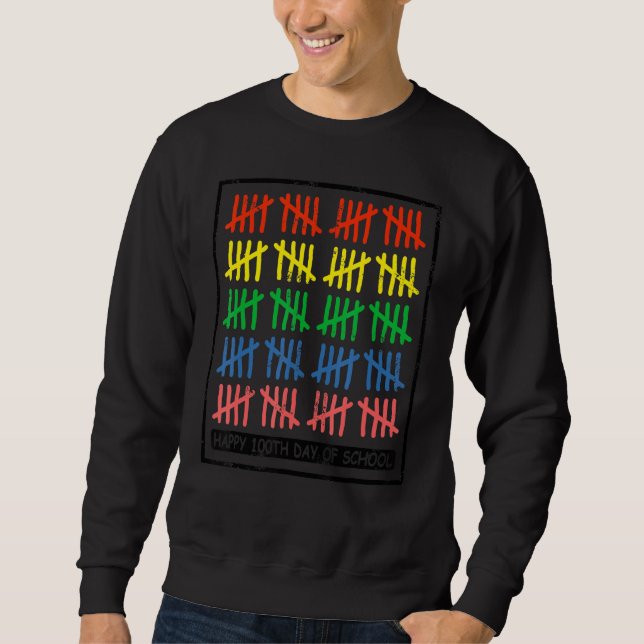 100 Days Smarter Elementary Teacher Student Cute Sweatshirt (Front)