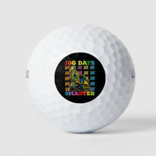 100 Days Smarter Excavator 100th Day Of School Golf Balls