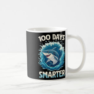 100 Days Smarter Funny Shark 100th Day Of School B Coffee Mug