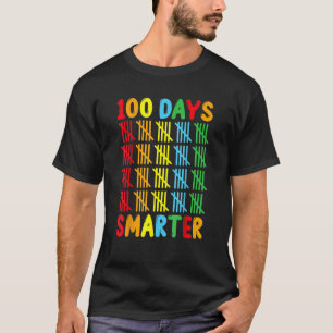 100 Days Smarter Funny Tally Teacher And Students  T-Shirt