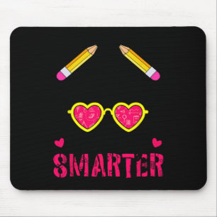 100 Days Smarter Girls Messy Bun Hair 100th Day Of Mouse Pad