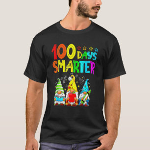 100 Days Smarter Gnomes Happy 100th Day Of School  T-Shirt
