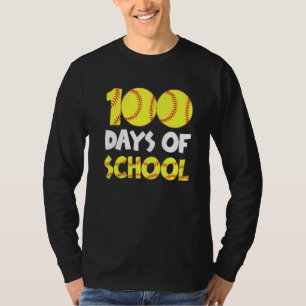 100 Days Smarter Happy 100 Days Of School Softball T-Shirt