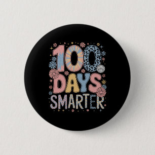 100 Days Smarter Happy 100th Day Of School Kids Bo 6 Cm Round Badge