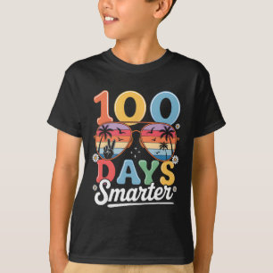 100 Days Smarter Happy 100th Day Of School Kids Bo T-Shirt