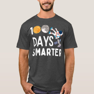 100 Days Smarter Happy 100th Day Of School Moon As T-Shirt