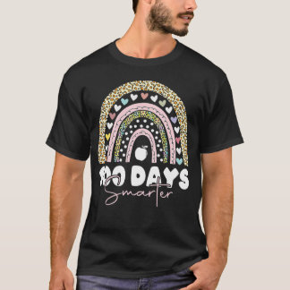 100 Days Smarter Happy 100th Day Of School Rainbow T-Shirt
