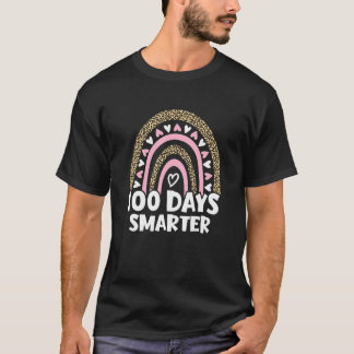 100 Days Smarter Happy 100th Day Of School Rainbow T-Shirt
