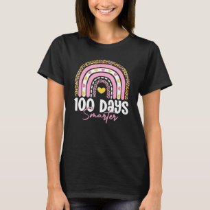 100 Days Smarter Happy 100th Day Of School Rainbow T-Shirt