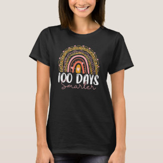 100 Days Smarter Happy 100th Day Of School Rainbow T-Shirt