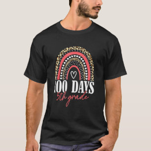 100 Days Smarter Happy 100th Day Of School Rainbow T-Shirt