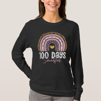 100 Days Smarter Happy 100th Day Of School Rainbow T-Shirt