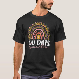 100 Days Smarter Happy 100th Day Of School Rainbow T-Shirt