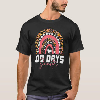 100 Days Smarter Happy 100th Day Of School Rainbow T-Shirt