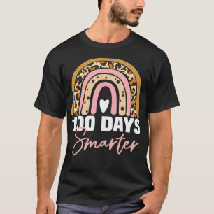 100 Days Smarter Happy 100th Day Of School Rainbow T-Shirt