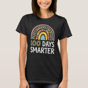 100 Days Smarter Happy 100th Day Of School Rainbow T-Shirt