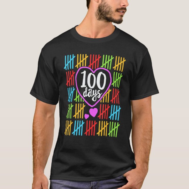 100 Days Smarter Happy 100th Day Of School Student T-Shirt (Front)