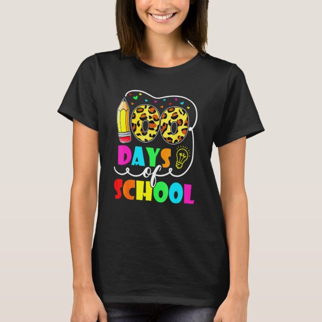 100 Days Smarter Happy 100th Day Of School Student T-Shirt (Front)