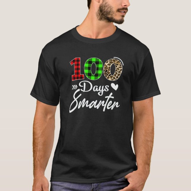 100 Days Smarter Happy 100th Day Of School Teacher T-Shirt (Front)
