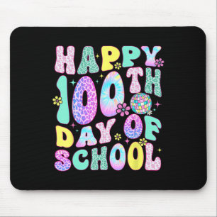 100 Days Smarter Happy 100th Day Of School Tie Dye Mouse Pad