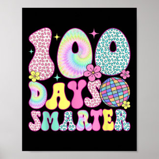100 Days Smarter Happy 100th Days Of School Kids B Poster