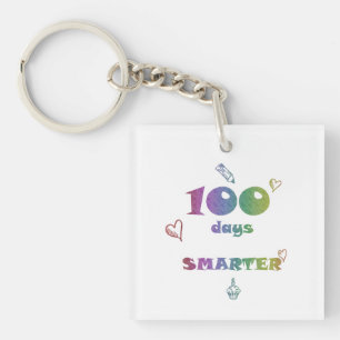 100 Days Smarter Keychain – 100th Day of School 