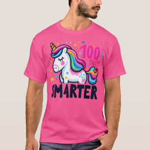 100 days smarter kids adorable unicorn T-Shirt