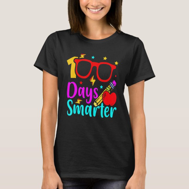 100 Days Smarter Kids Boy Girls 100th Day Of Schoo T-Shirt (Front)