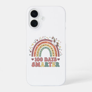 100 Days Smarter Kids Girls Unicorn 100th Day of iPhone 16 Case