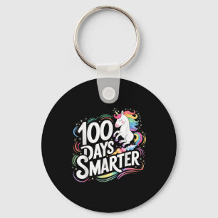 100 Days Smarter Kids Girls Unicorn 100th Day Of S Key Ring