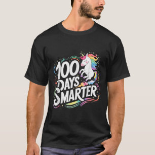 100 Days Smarter Kids Girls Unicorn 100th Day Of S T-Shirt