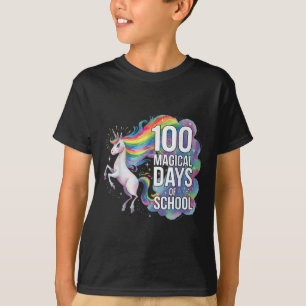 100 Days Smarter Kids Girls Unicorn 100th Day Of S T-Shirt