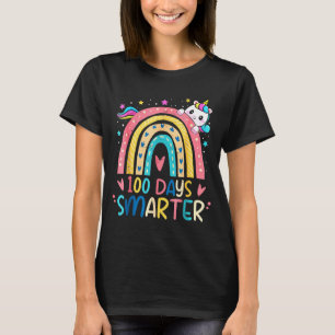 100 Days Smarter Kids Girls Unicorn 100th Day Of S T-Shirt