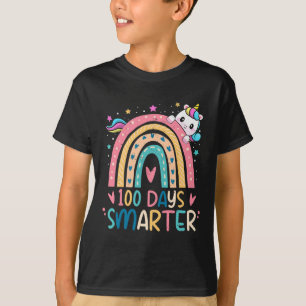 100 Days Smarter Kids Girls Unicorn 100th Day of S T-Shirt