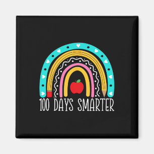 100 Days Smarter Kids Rainbow 100th Day Of School  Magnet
