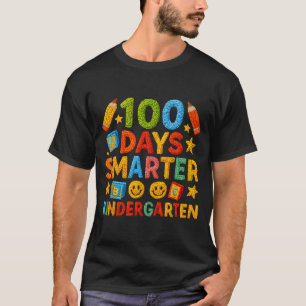 100 Days Smarter Kindergarten Milestone School Ach T-Shirt