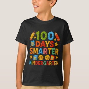 100 Days Smarter Kindergarten Milestone School Ach T-Shirt