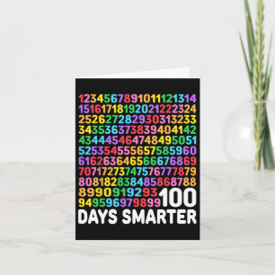 100 Days Smarter Math 100th Day Of School Boys Gir Card
