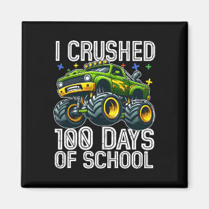 100 Days Smarter Monster Truck 100 Days Of School  Magnet