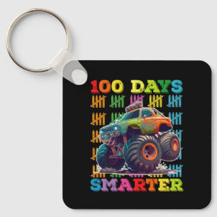 100 Days Smarter Monster Truck 100th Day School Key Ring