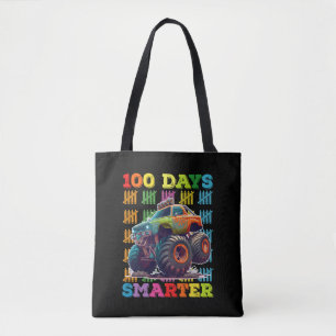 100 Days Smarter Monster Truck 100th Day School Tote Bag