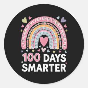 100 Days Smarter Of School  Classic Round Sticker