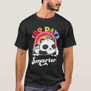 100 Days Smarter Panda Unicorn Girls Teacher 100Th T-Shirt