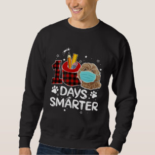 100 Days Smarter Poodle Masked Happy 100 Days Of S Sweatshirt