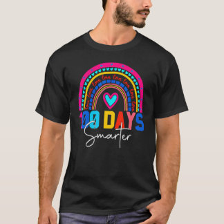 100 Days Smarter Rainbow Happy 100th Day Of School T-Shirt