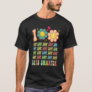 100 Days smarter Retro Groovy 100th Day Of School T-Shirt