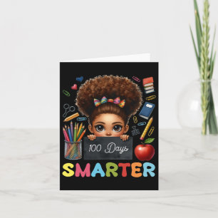 100 Days Smarter School Celebration Diverse  Card