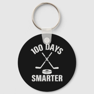100 Days Smarter School Hockey Sport Teacher Stude Key Ring