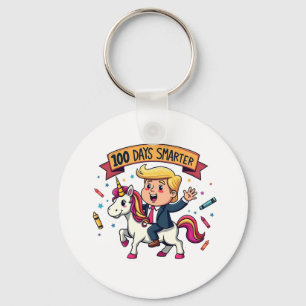100 Days Smarter School Trump Inaguration Day  Key Ring
